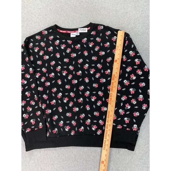 Disney Minnie Mouse Logo Crew Sweatshirt (Women's XXL) Black - Picture 5 of 12